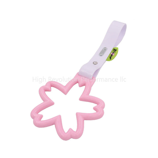 JDM Pink Sakura Blossom White Strap Tsurikawa