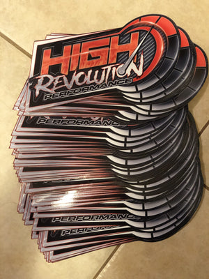 High Revolution Decal 9x5 inch
