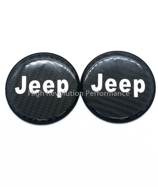Jeep Carbon Fiber Style Car Cup Holder Pad