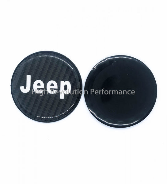Jeep Carbon Fiber Style Car Cup Holder Pad
