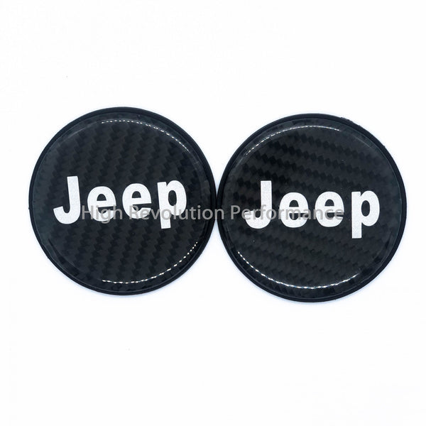 Jeep Carbon Fiber Style Car Cup Holder Pad