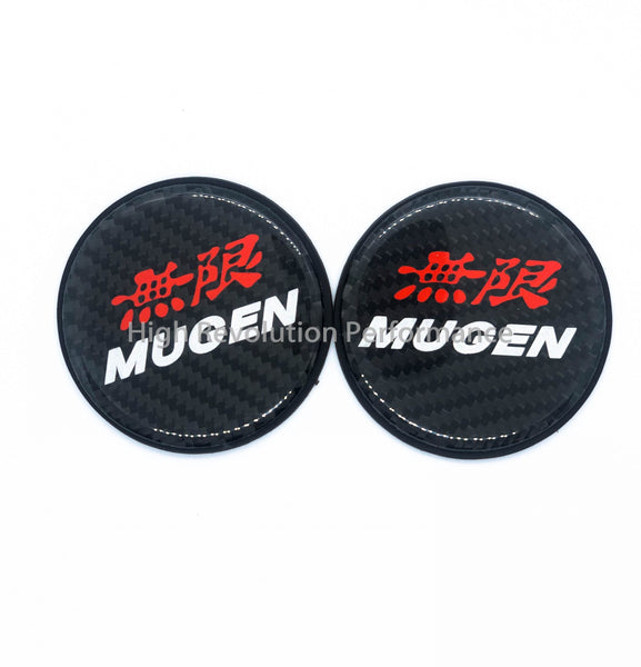 MUGEN Carbon Fiber Style Car Cup Holder Pad