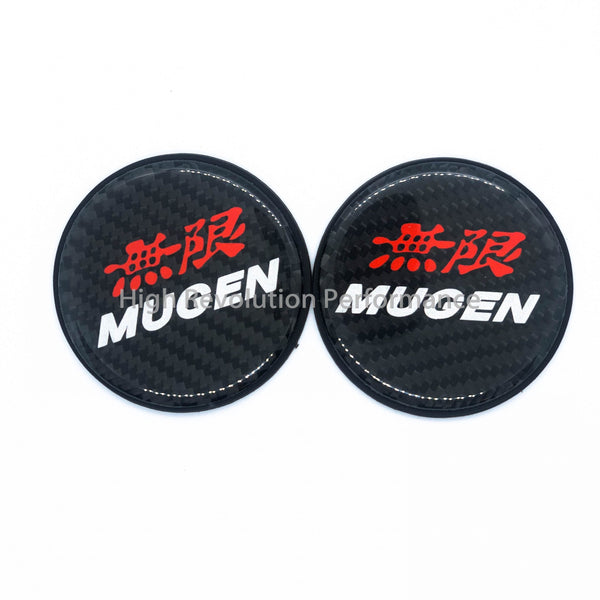 MUGEN Carbon Fiber Style Car Cup Holder Pad